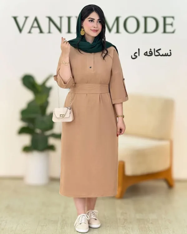 کفتان لینن یقه نامتقارن کد h5