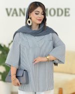 شومیز جلو بسته راه راه کد H222