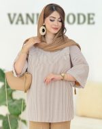 شومیز جلو بسته راه راه کد H222