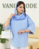 شومیز جلو بسته راه راه کد H222