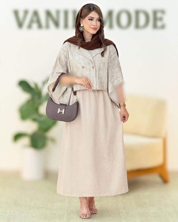 ست کت پانچ و دامن چین دار کد h238