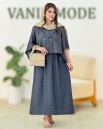 ست کت پانچ  و دامن چین دار کد h238