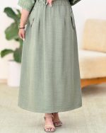 ست کت پانچ  و دامن چین دار کد h238