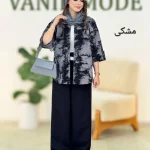 شومیز آستین پاکتی شلوار نیم بگ لینن کنفی کد h134