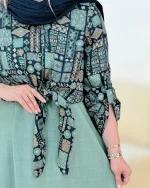 شومیز سارافون آستین گت دار کدh128 (1)
