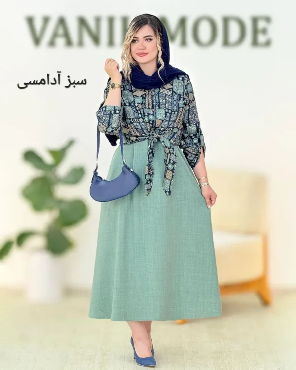 شومیز سارافون آستین گت دار کدh128