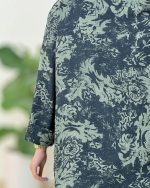 شومیز طرح دار پاگون دار لینن شانتون کد h129 (3)