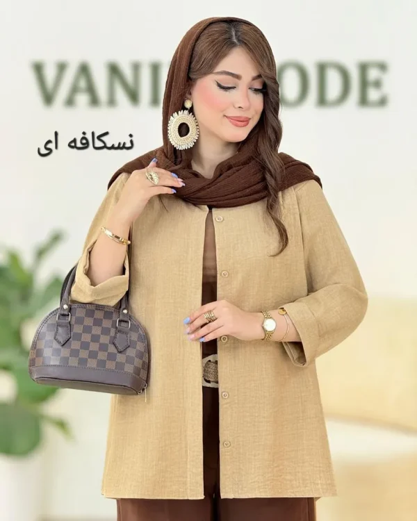 شومیز یقه سه سانت شانتون صوفیا کد g769