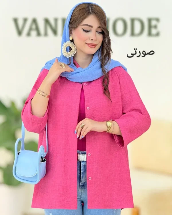 شومیز یقه سه سانت شانتون صوفیا کد g769