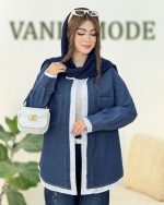 مانتو جین آستین مچ دار اسپرت کد h156 (6)