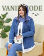 مانتو جین آستین مچ دار اسپرت کد h156 (7)