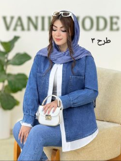 مانتو جین آستین مچ دار اسپرت کد h156