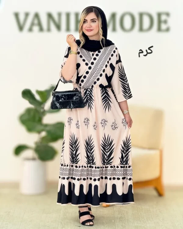 پیراهن ساحلی چین دار بوگاتی کد h124