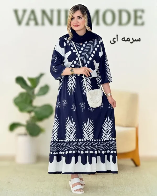 پیراهن ساحلی چین دار بوگاتی کد h124
