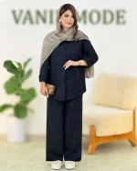ست شومیز دکمه خور و شلوارکمرکش کدh325 3