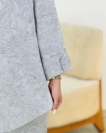 ست شومیز دکمه خور و شلوارکمرکش کدh325 6