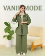 ست شومیز شلوار لینن کدh304 2