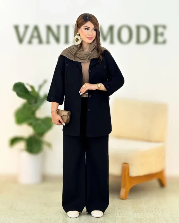 ست شومیز شلوار لینن کدh304