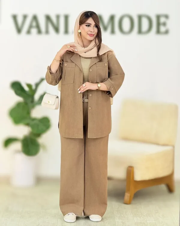 ست شومیز شلوار لینن کدh304
