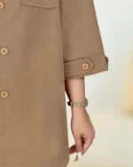 ست شومیز شلوار لینن کدh304 6