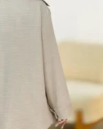 ست شومیز پایین هلالی و شلوار نیم بگ کدH259 5