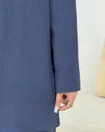 ست شومیز گلدوزی و شلوار بگ فول کش کدh318-6