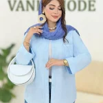 شومیز آستین مچ دار تک جیب کدh353