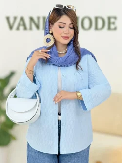شومیز آستین مچ دار تک جیب کدh353
