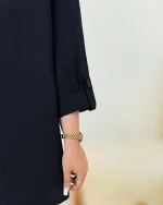 شومیز آستین پاگون دار و شلوار گیپور کدh360−3
