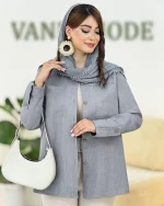 شومیز شانتون ژاکارد آستین پاگون دار کد h146 4