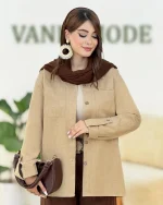 شومیز شانتون ژاکارد آستین پاگون دار کد h146 5