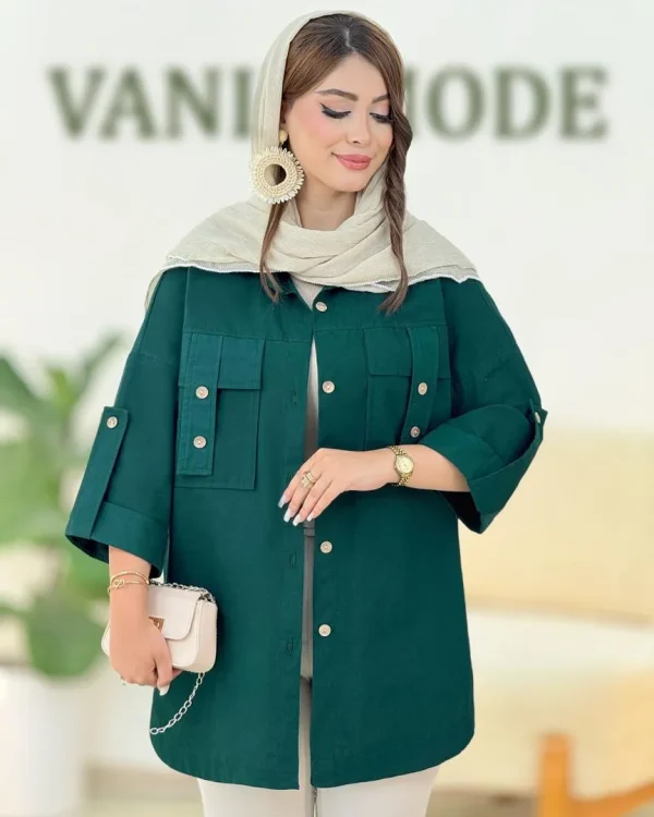 شومیز صلیبی جلو دکمه کد h289