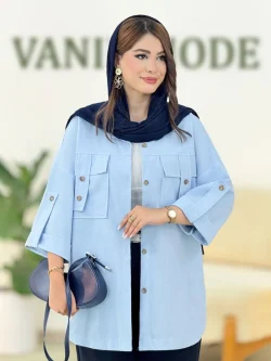 شومیز صلیبی جلو دکمه کد h289