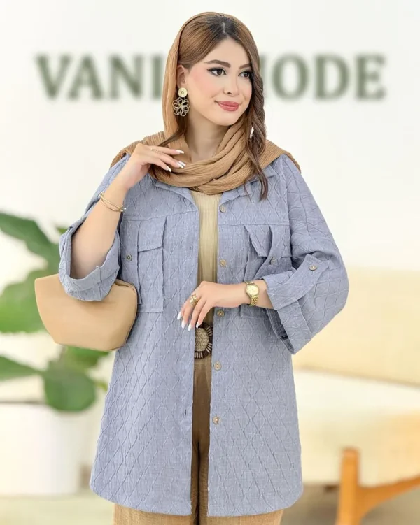شومیز صلیبی طرح لوزی کد h290