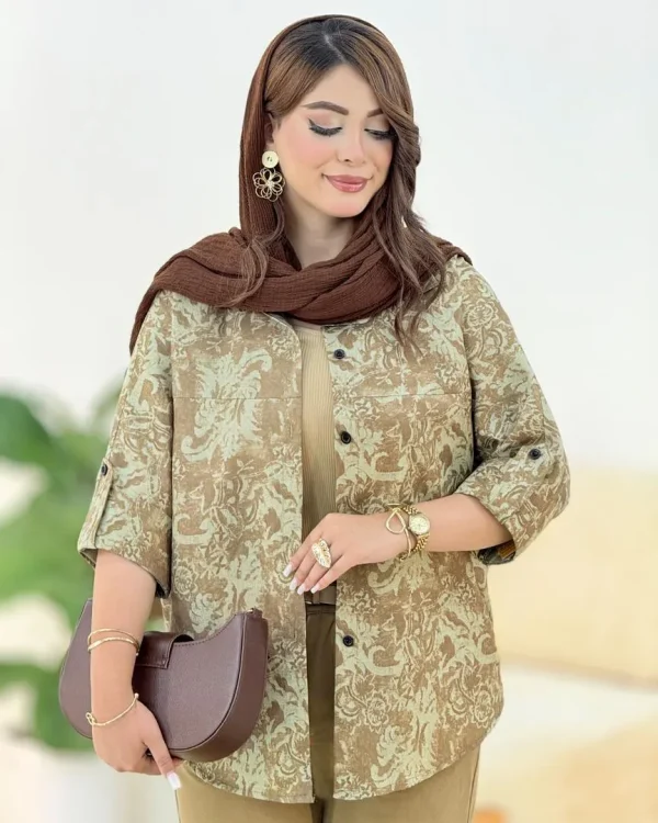 شومیز طرحدار شانتون چاپی کد h305