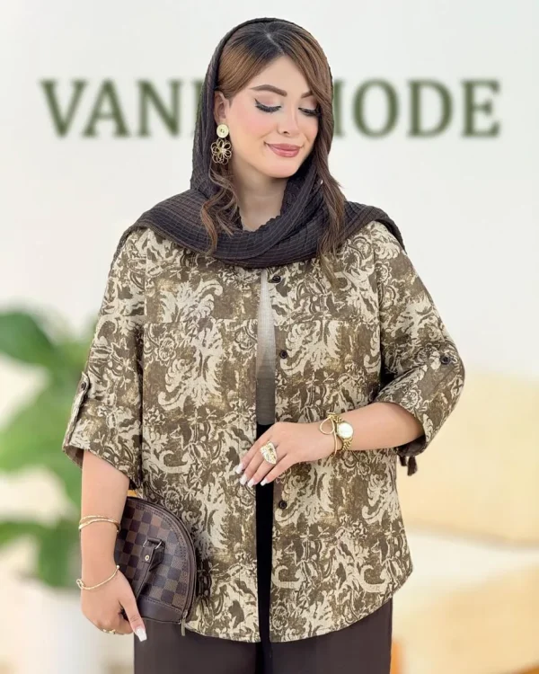 شومیز طرحدار شانتون چاپی کد h305