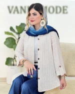 شومیز پایین هلال آستین پاگون دار کدH157 3