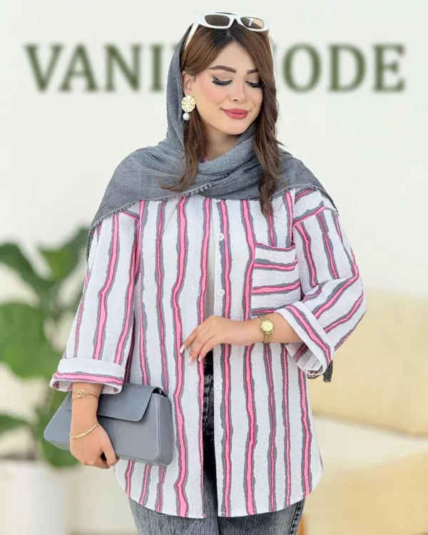 شومیز پری پفکی آستین پاکتی کدh150