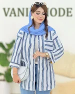 شومیز پری پفکی آستین پاکتی کدh150-4