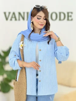 شومیز پری پفکی راه راه کدH334