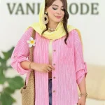 شومیز پری پفکی راه راه کدH334