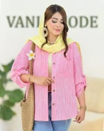 شومیز پری پفکی راه راه کدH334-2