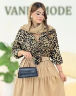 شومیز پلنگی پیلی دار کدh319 2