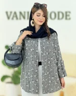 شومیز کریشه گل گچی کد g961-2