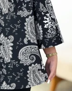 شومیز کوک دوزی دکمه خور کدh301 ۴