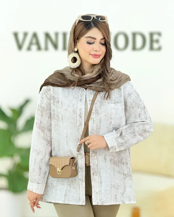 شومیز گازوییلی پایین هلال دار کدh338