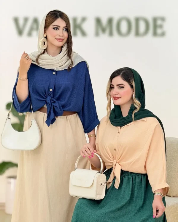 شومیز گره ای پیش بلند پشت کوتاه کد H268