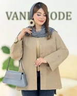 مانتو لینن سرشانه افتاده کد h246 3