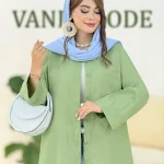 مانتو لینن سرشانه افتاده کد h246