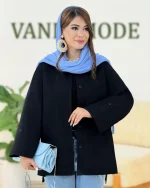 مانتو لینن سرشانه افتاده کد h246